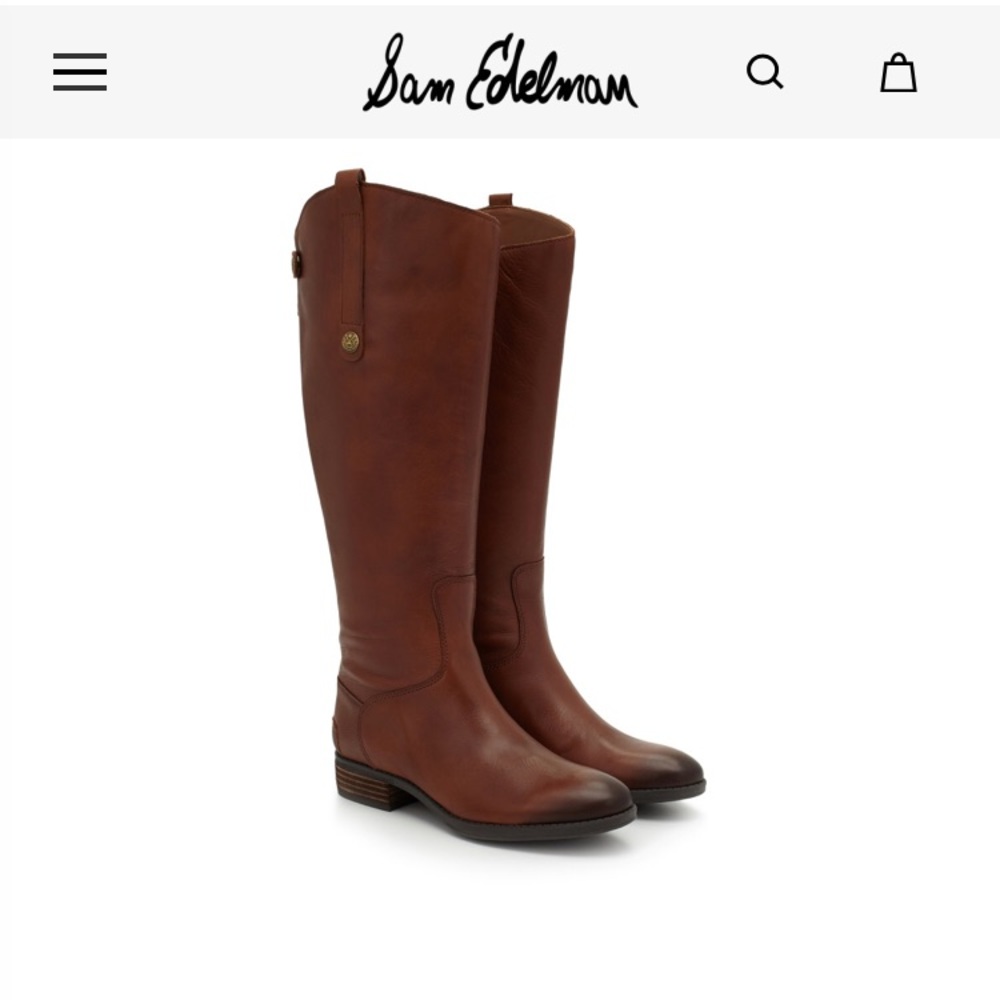 Size 8.5 San Edelman WIDE calf boots